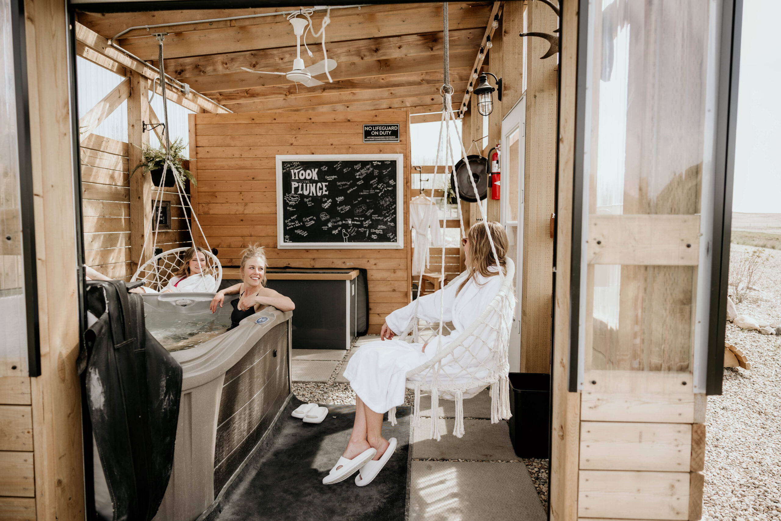 brand photography session for a nordic spa in swift current SK